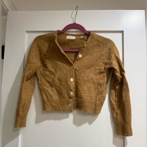 DÔEN Tan Sweater Cardigan